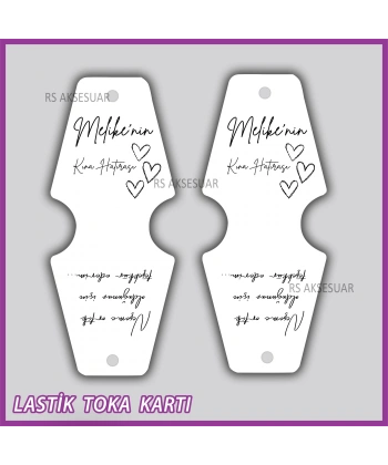Saten Lastik Toka Kartı -Nikah, Nişan, Kına Hatırası