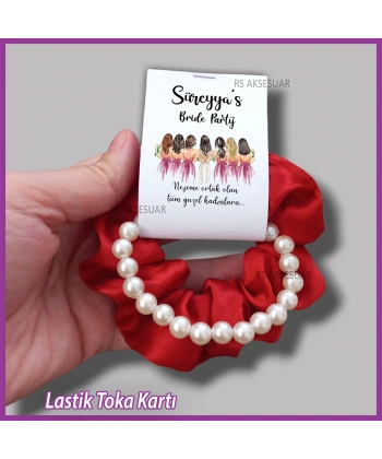 Saten Lastik Toka Kartı -Nikah, Nişan, Kına Hatırası