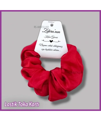 Saten Lastik Toka Kartı -Nikah, Nişan, Kına Hatırası