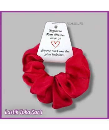 Saten Lastik Toka Kartı -Nikah, Nişan, Kına Hatırası