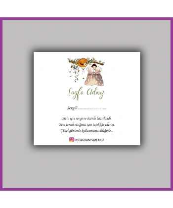 Kişiye Özel Logolu Paketleme Teşekkür Kartı - BS004