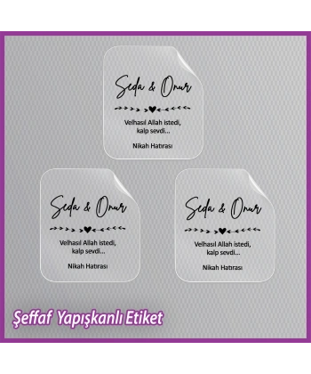 Şeffaf Etiketi -Epoksi İsim Etiketi - SE018