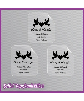 Şeffaf Etiketi -Epoksi İsim Etiketi - SE032