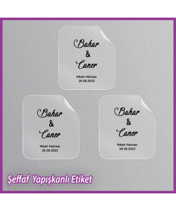 Şeffaf Etiketi -Epoksi İsim Etiketi - SE042