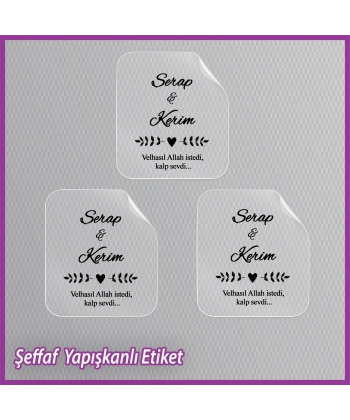 Şeffaf Etiketi -Epoksi İsim Etiketi - SE044