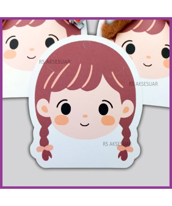 Sevimli Kız Çıtçıt ve Klips Toka - Takı Kartı
