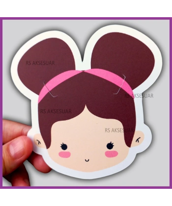 Sevimli Kız Çıtçıt ve Klips Toka - Takı Kartı