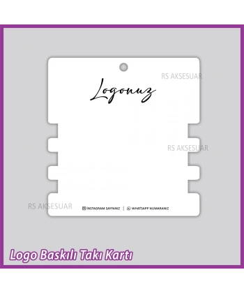 Logo Baskılı Bileklik Takı Kartı - Bijuteri Kartı