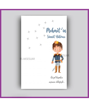 Sünnet Çocuğu Temalı - Hediyelik Anahtarlık İsim Kartı