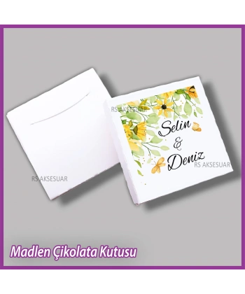 Tekli Madlen Nikah & Nişan & Söz Çikolata Kutusu - K030