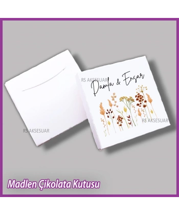 Tekli Madlen Nikah & Nişan & Söz Çikolata Kutusu - K034