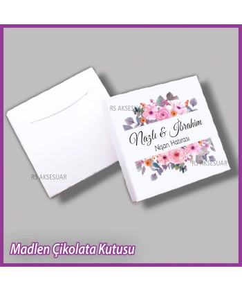 Tekli Madlen Nikah & Nişan & Söz Çikolata Kutusu - K037