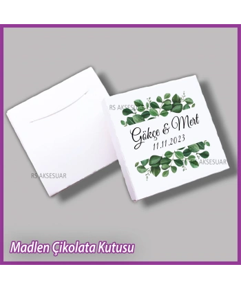 Tekli Madlen Nikah & Nişan & Söz Çikolata Kutusu - K038