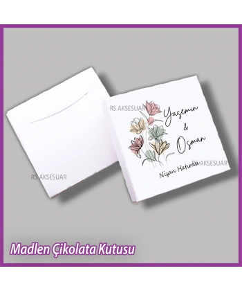 Tekli Madlen Nikah & Nişan & Söz Çikolata Kutusu - K040