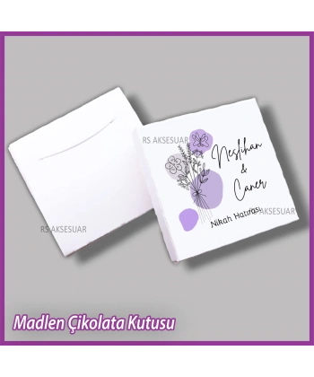 Tekli Madlen Nikah & Nişan & Söz Çikolata Kutusu - K041