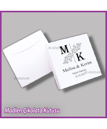 Tekli Madlen Nikah & Nişan & Söz Çikolata Kutusu - K046