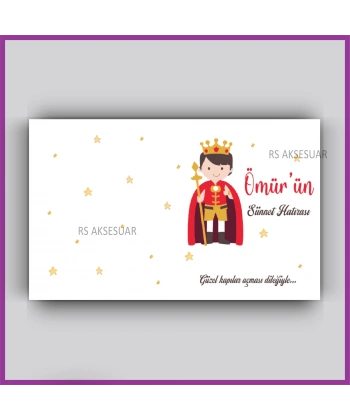 Sünnet Çocuğu Temalı - Hediyelik Anahtarlık İsim Kartı