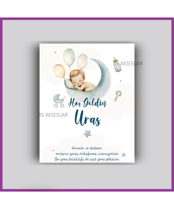 Bebek Temalı Hediyelik Bileklik İsim Kartı