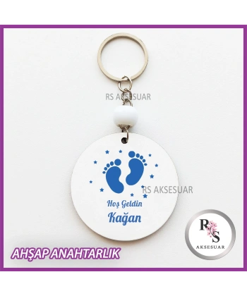 Bebek Ayağı Baskılı Anahtarlık -uv77