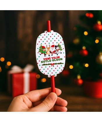 Yeni Yıl Hediye Tohumlu Kalem Kartı - Yılbaşı Kartları - YY6278