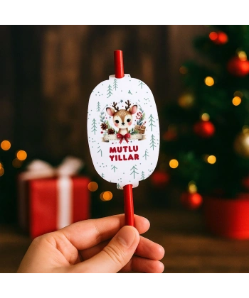 Yeni Yıl Hediye Tohumlu Kalem Kartı - Yılbaşı Kartları - YY6280