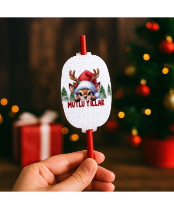 Yeni Yıl Hediye Tohumlu Kalem Kartı - Yılbaşı Kartları - YY6284