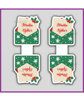 Yeni Yıl Hediye Toka - Takı Kartı - Yılbaşı Kartları - YY6258