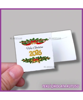 Yeni Yıl Hediyelik Madlen Çikolata Kutusu - Yılbaşı