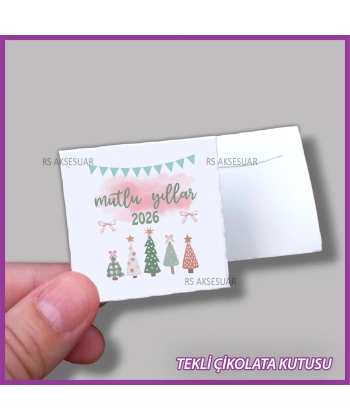 Yeni Yıl Hediyelik Madlen Çikolata Kutusu - Yılbaşı