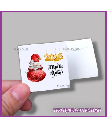 Yeni Yıl Hediyelik Madlen Çikolata Kutusu - Yılbaşı