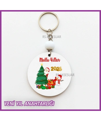Yeni Yıl- Yılbaşı Baskılı Hediyelik Anahtarlık