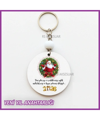Yeni Yıl- Yılbaşı Baskılı Hediyelik Anahtarlık