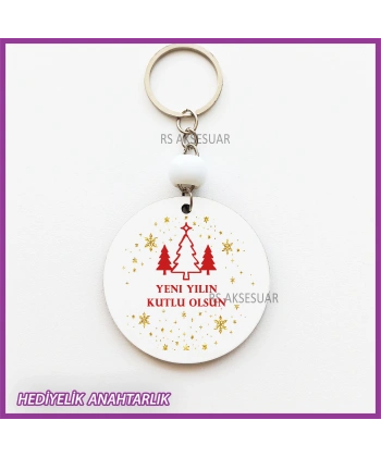Yeni Yıl- Yılbaşı Baskılı Hediyelik Anahtarlık