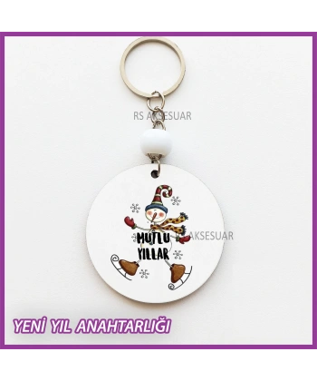 Yeni Yıl- Yılbaşı Baskılı Hediyelik Anahtarlık