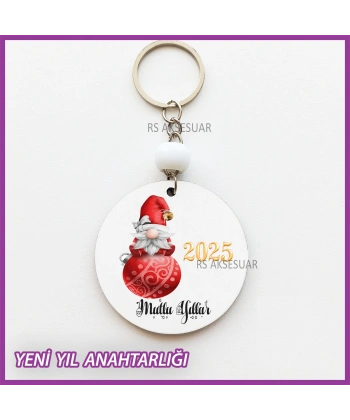 Yeni Yıl- Yılbaşı Baskılı Hediyelik Anahtarlık