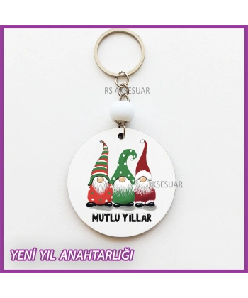 Yeni Yıl- Yılbaşı Baskılı Hediyelik Anahtarlık