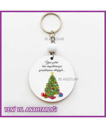 Yeni Yıl- Yılbaşı Baskılı Hediyelik Anahtarlık