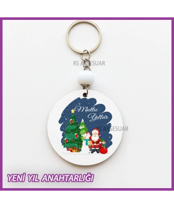 Yeni Yıl- Yılbaşı Baskılı Hediyelik Anahtarlık