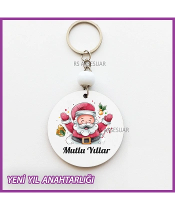 Yeni Yıl- Yılbaşı Baskılı Hediyelik Anahtarlık