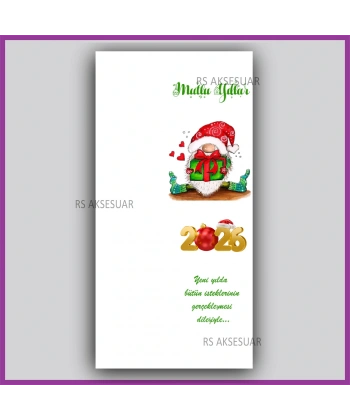 Yılbaşı Kartları - Yeni Yıl Hediye Anahtarlık Kartı