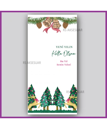 Yılbaşı Kartları - Yeni Yıl Hediye Anahtarlık Kartı