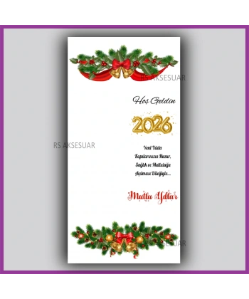 Yılbaşı Kartları - Yeni Yıl Hediye Anahtarlık Kartı