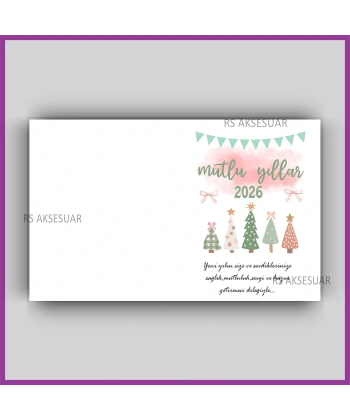 Yılbaşı Kartları - Yeni Yıl Hediye Anahtarlık Kartı