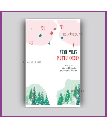 Yılbaşı Kartları - Yeni Yıl Hediye Anahtarlık Kartı