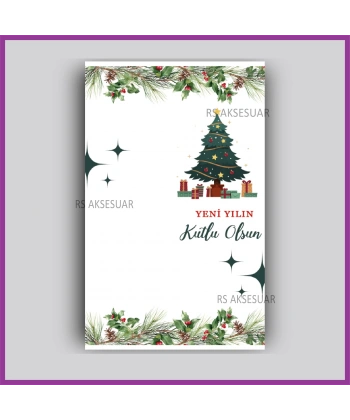 Yılbaşı Kartları - Yeni Yıl Hediye Anahtarlık Kartı