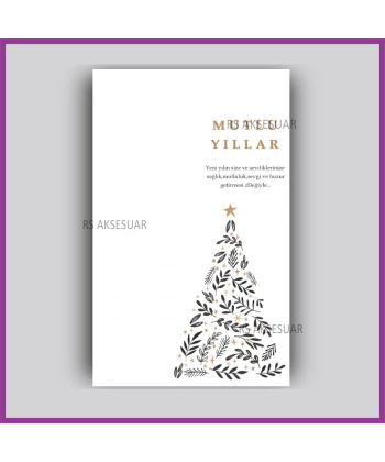 Yılbaşı Kartları - Yeni Yıl Hediye Anahtarlık Kartı