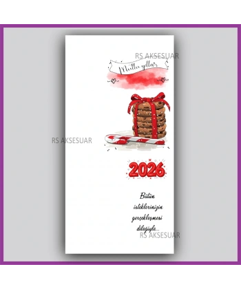 Yılbaşı Kartları - Yeni Yıl Hediye Anahtarlık Kartı