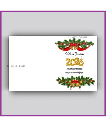 Yılbaşı Kartları - Yeni Yıl Hediye Anahtarlık Kartı