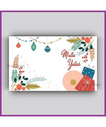 Yılbaşı Kartları - Yeni Yıl Hediye Anahtarlık Kartı