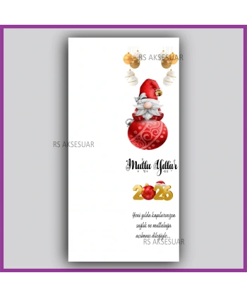 Yılbaşı Kartları - Yeni Yıl Hediye Anahtarlık Kartı